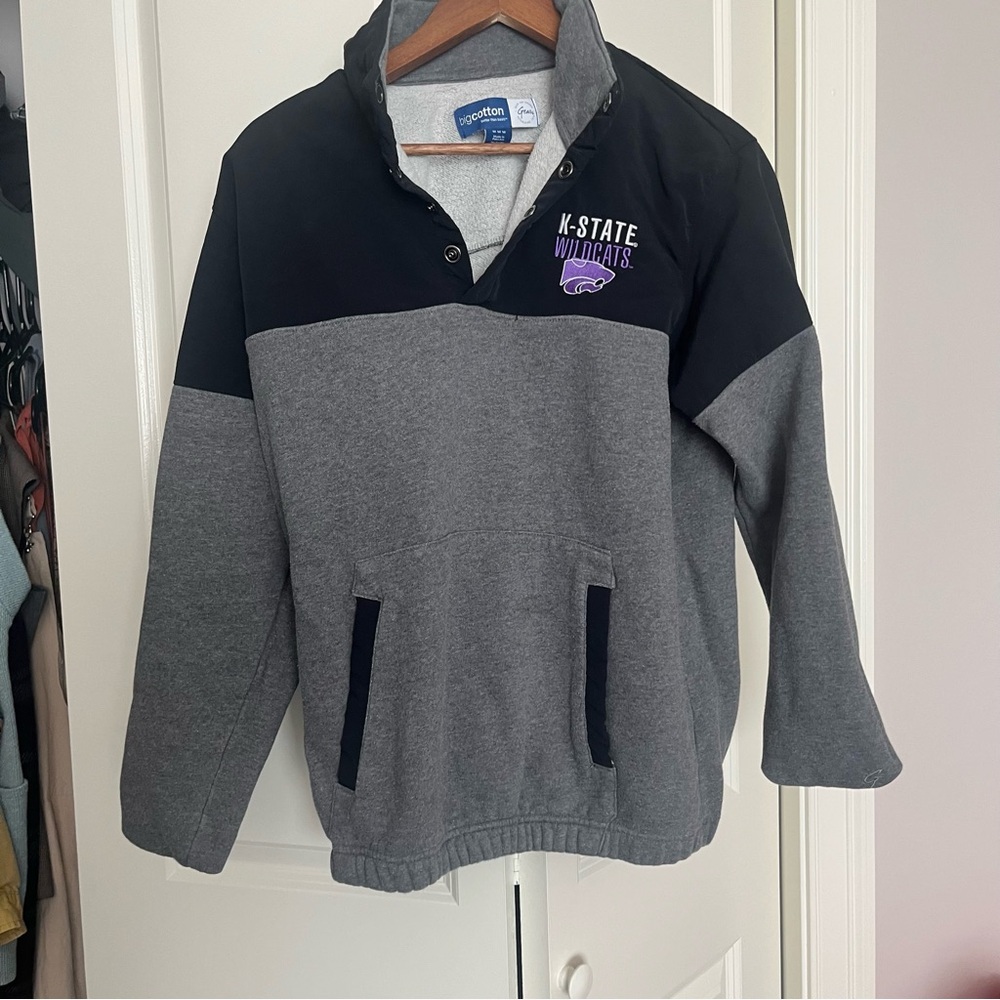 K-State Wildcats Gray and Black Pullover